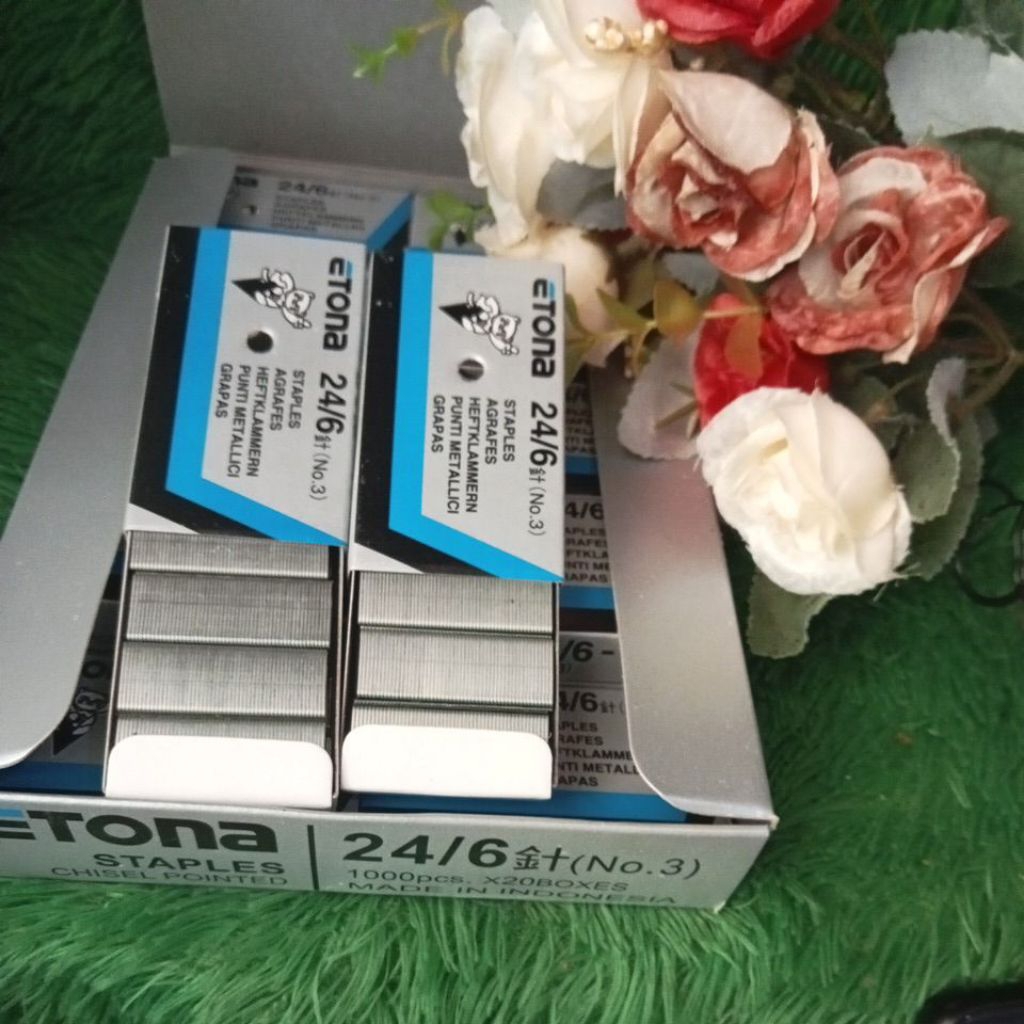 

Isi Stapler Etona No. 24/6 (No. 3 ) Isi 20 Kotak Murah