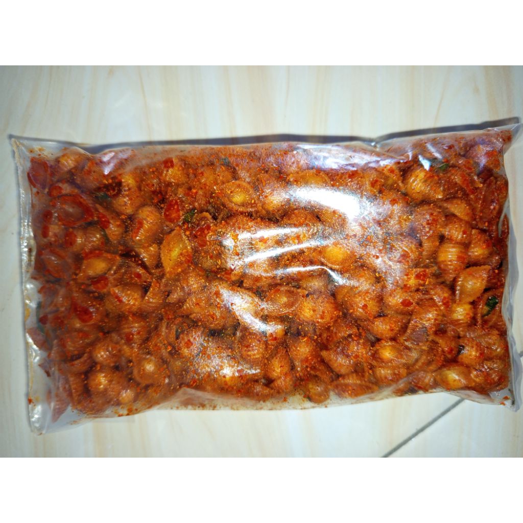 

makaroni keong pedas daun jeruk//kriuk kriuk dan tidak keras