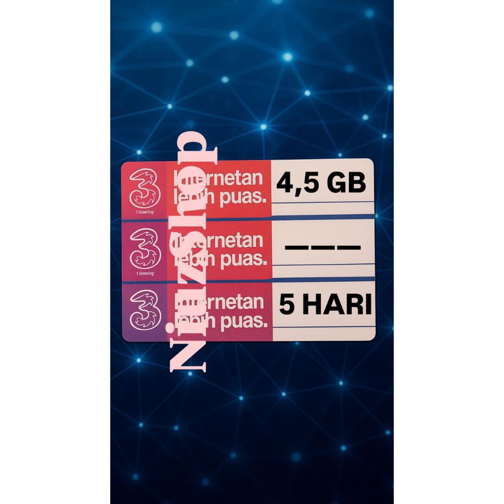 VOUCHER TRI 4,5GB/5HARI