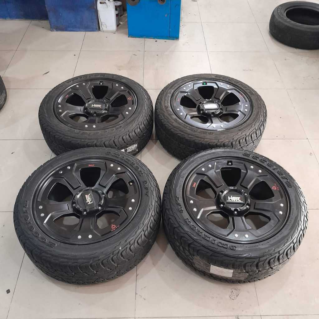 Velg Mobil Bekas Racing HSR Fortuner Ring 20 x9 Et15 Pcd 6x139,7 Ban A/T 265/50 R20