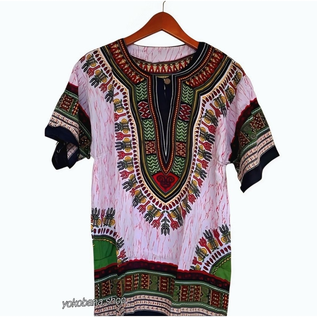 Baju Dashiki Pria dan Wanita / Baju Bali Pria dan Wanita Dewasa / Kaos Dayak / Baju Pantai / Baju Ba