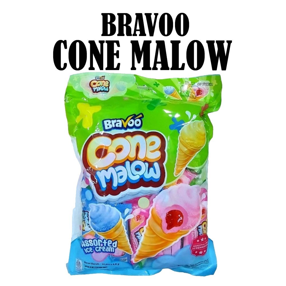

BRAVOO CONE MALOW ASSORTED ICE CREAM ISI 20