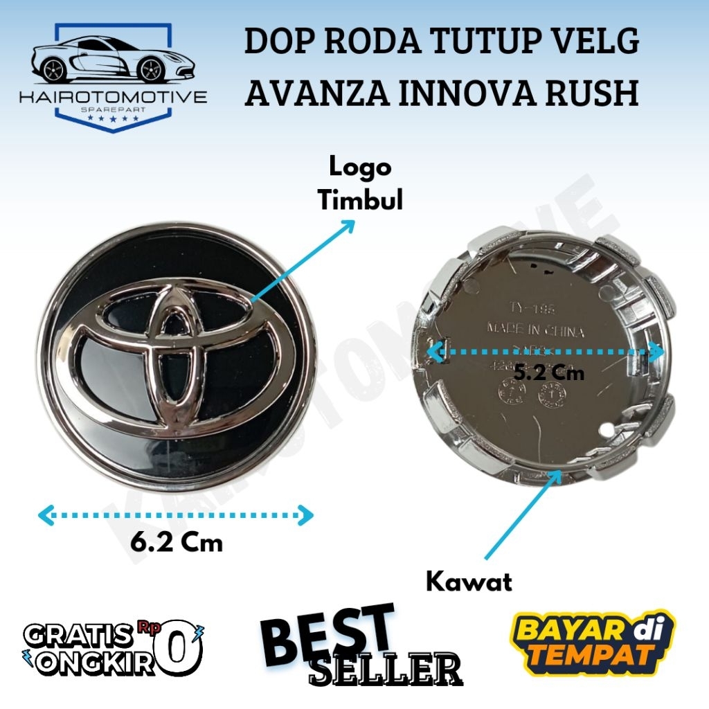 Tutup Velg Dop Roda Avanza Innova 2016-2020 Original
