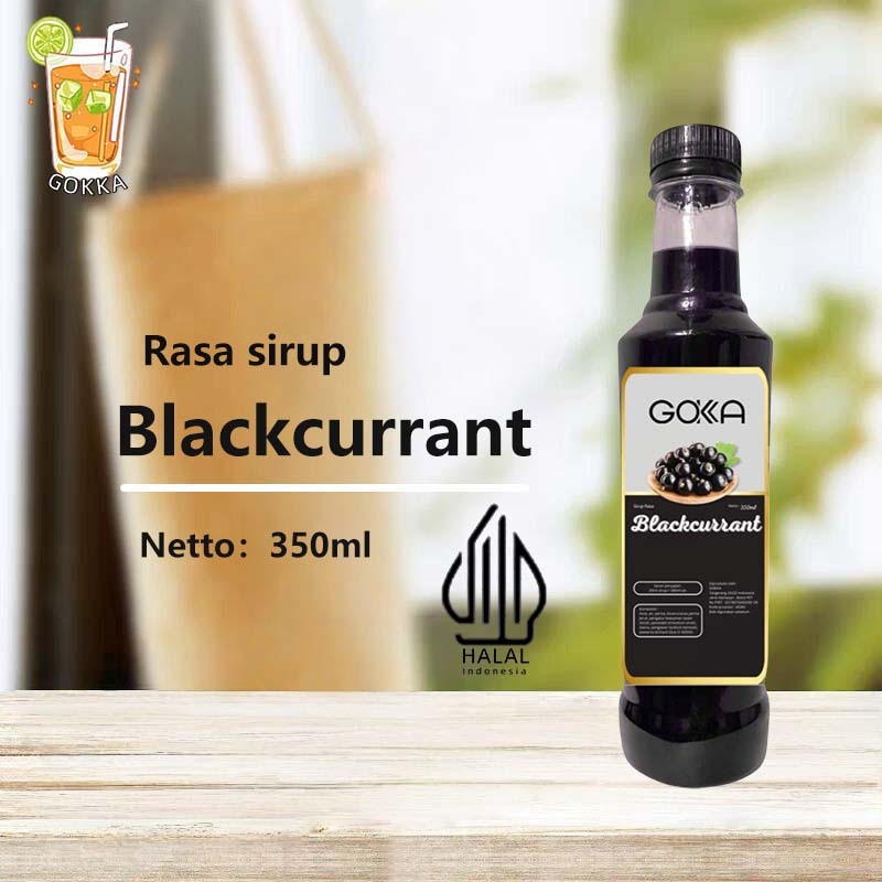

GOKKA Sirup Blackcurrant 350ML Minuman Sirup Rasa Blackcurrant Sertifikasi HALAL Indonesia