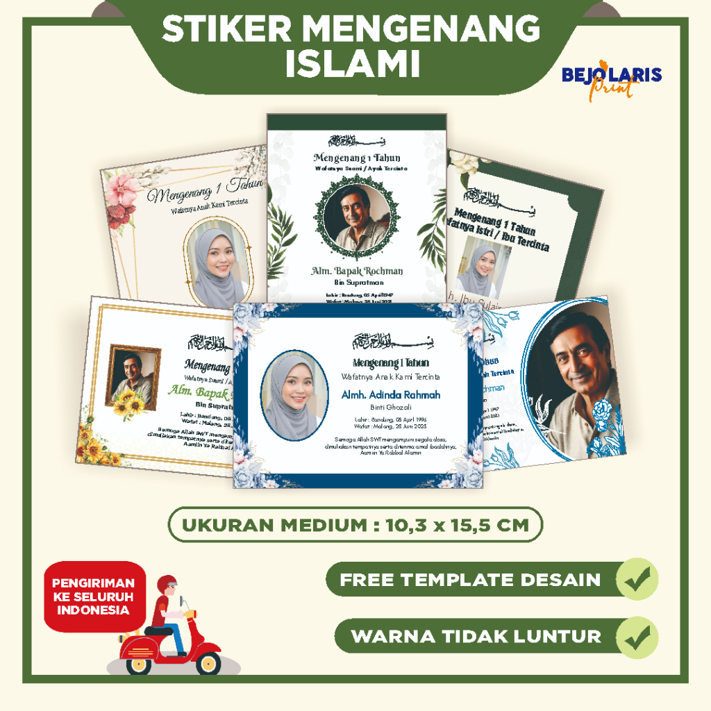 

[MEDIUM] Sticker Tahlilan 40 hari/1000 hari/100 hari Sticker Mengenang 40 hari/1000 hari/1 tahun