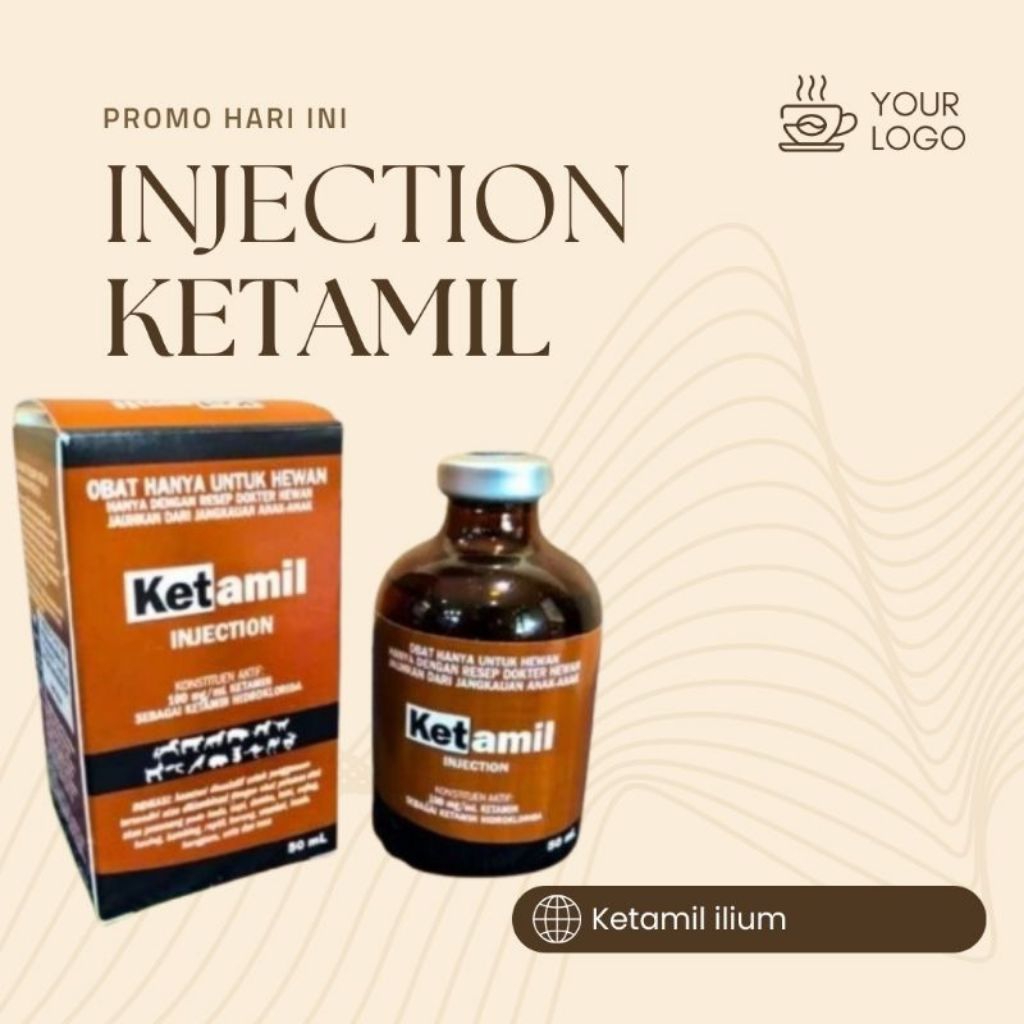 Ketamil Illium 50ml Asli Original Obat Untuk Segala Jenis Hewan