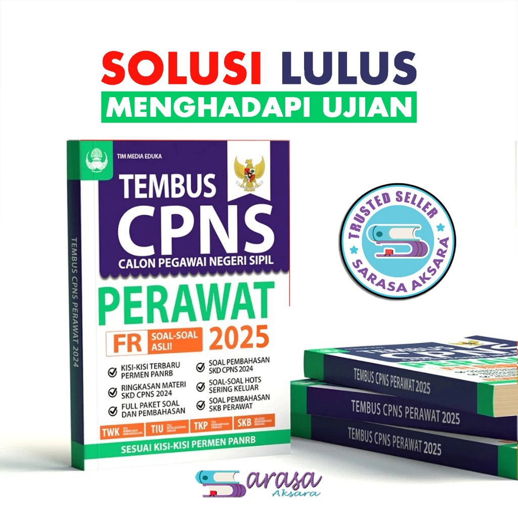 BUKU TEMBUS CPNS PERAWAT 2025 - TWK-TIU-TKP-SKB TERLENGKAP