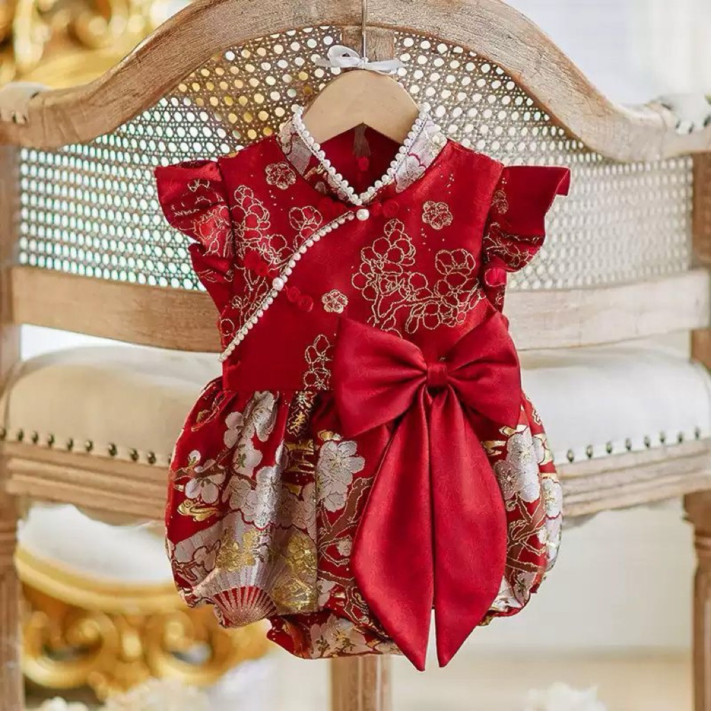 PO JUMPER BAJU QIPAO ANAK BABY IMLEK MERAH