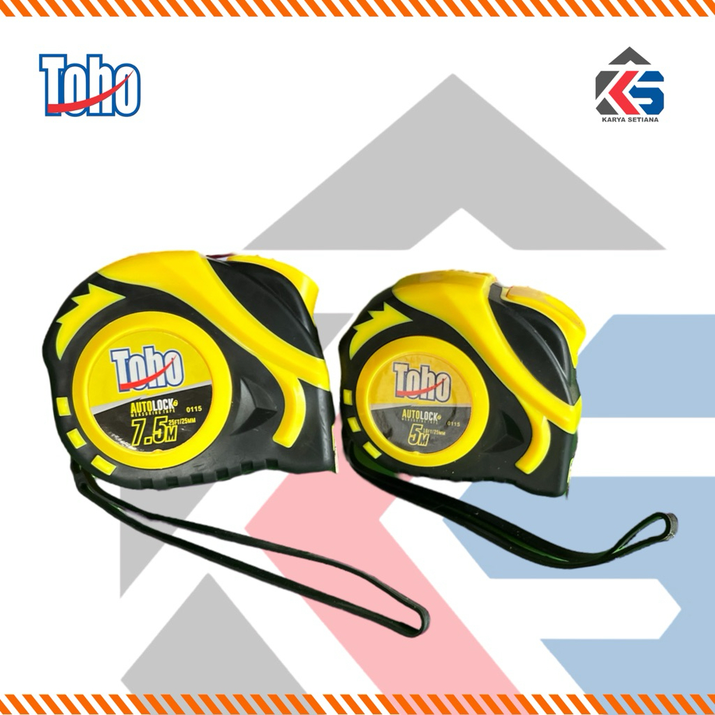 Toho Meteran Tukang Bangunan Autolock Kuning