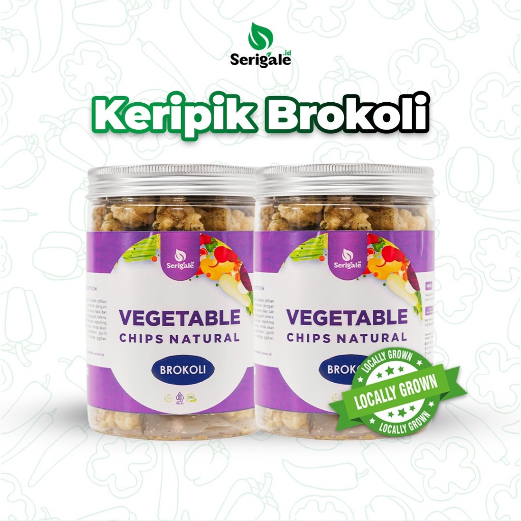 

Serigale Keripik Brokoli Camilan Sehat Diet Kemasan Baru 650ml - New Paskaging