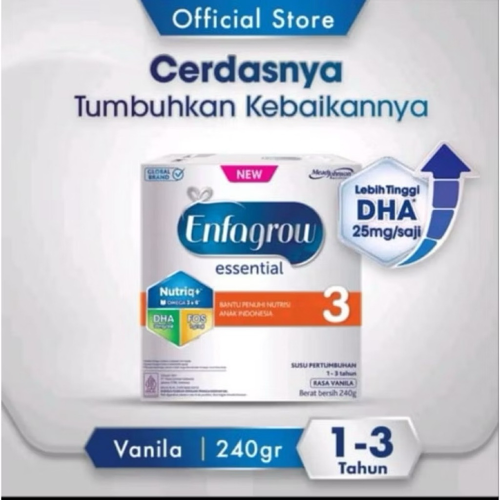

Enfagrow Esential 3 Susu Bubuk Pertumbuhan Anak 1-3 Tahun 240gram