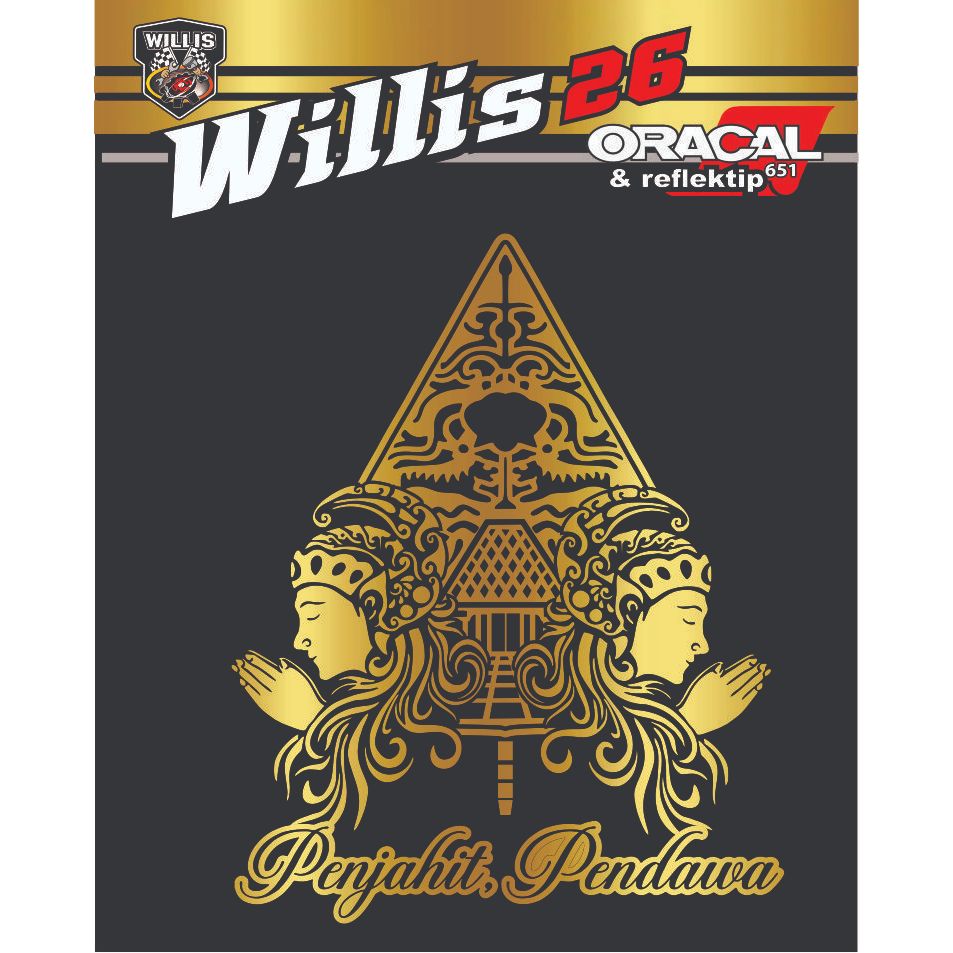 

Cutting stiker Gunungan Wayang srikandi stiker custom bisa ganti nama