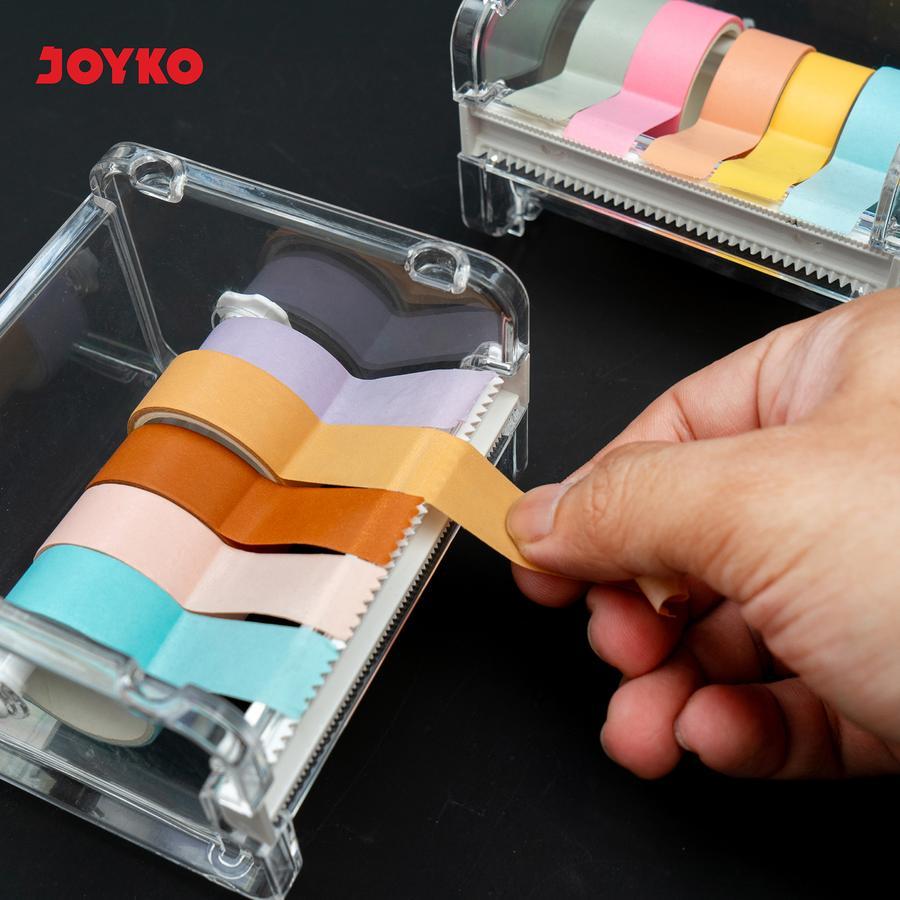 

JOYKO Washi Tape Cutter WTC-124 – Pemotong Pita / Lakban Kecil Transparan – 2 Tipe Gigi: Halus & Bergerigi – Journaling / Crafting