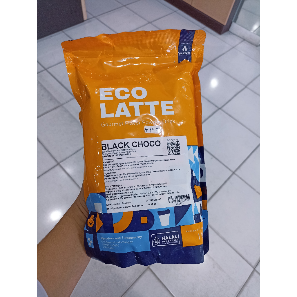 

ECO LATTE 1KG PREMIUM POWDER DRINK MINUMAN ENAK HALAL BPOM/BLACK CHOCO