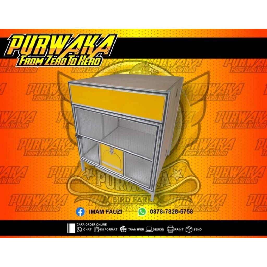 Kandang Merpati Lipat Aluminium