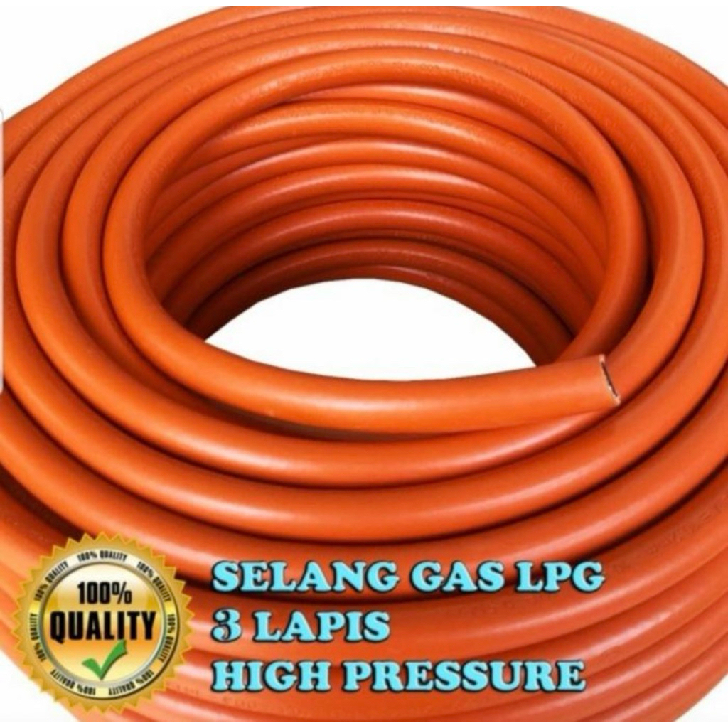 Selang Gas LPG 3 Lapis High Pressure / Selang Gas Orenge PERMETER