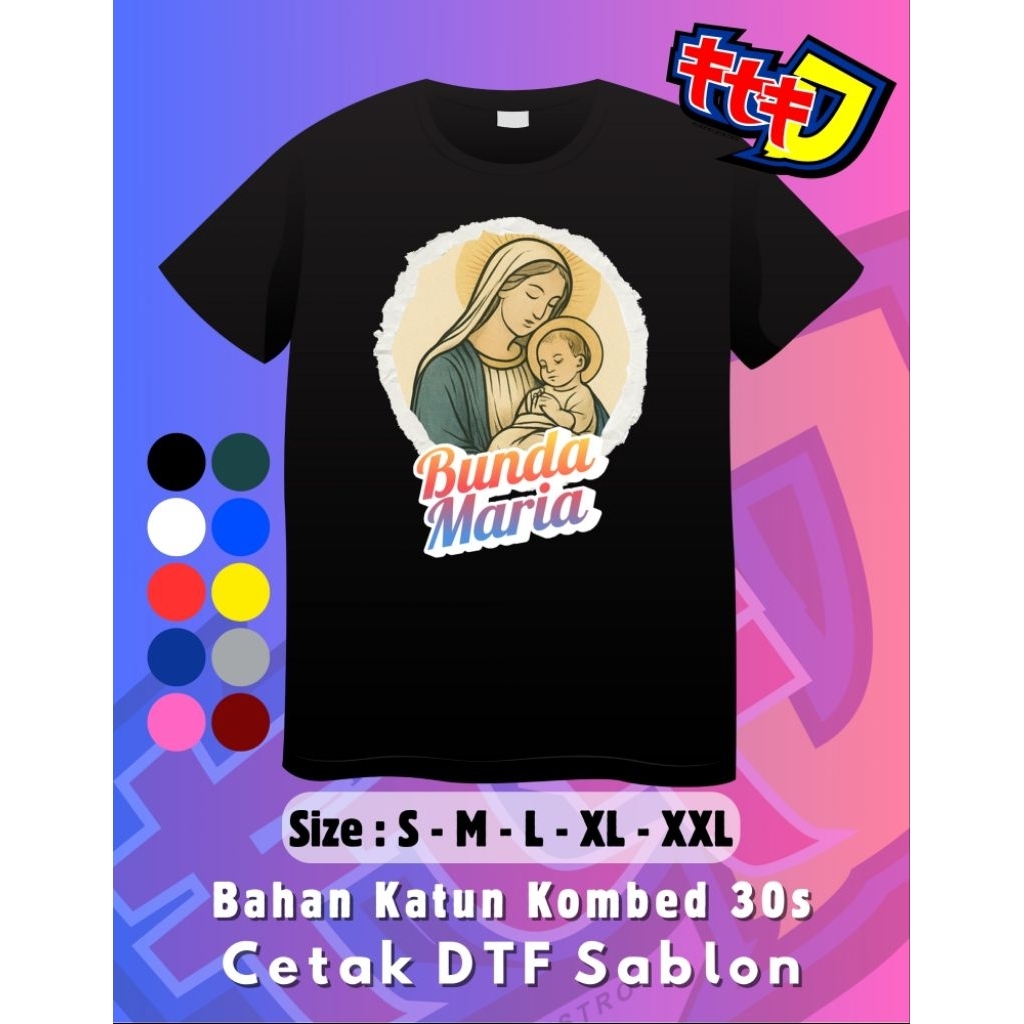 Tshirt Kristiani Bunda Maria (R027)
