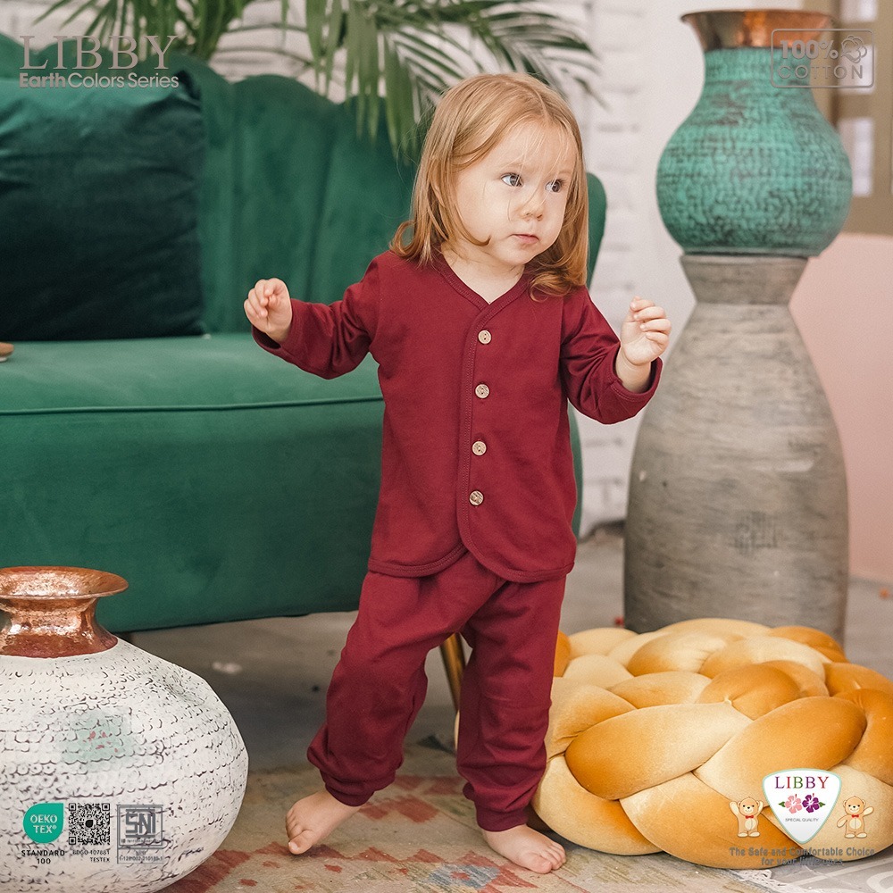 LIBBY COMFY SET PANJANG EARTH COLORS SERIES/BAJU BAYI