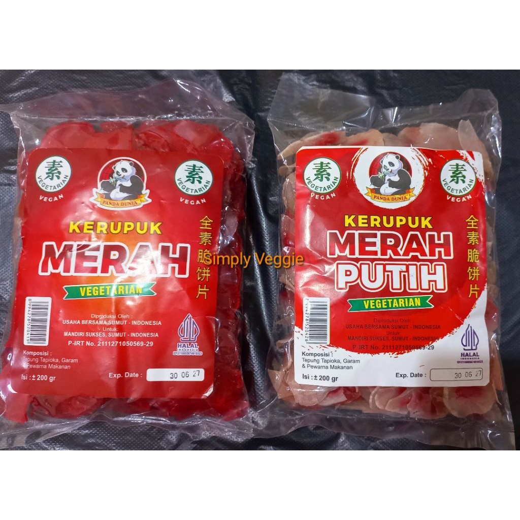 

Kerupuk Merah Vegetarian / Kerupuk Merah Putih Vegetarian