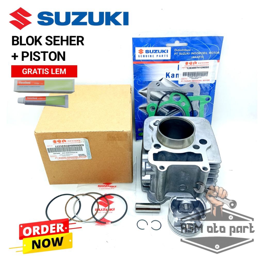 Blok seher komplit + Topset SUZUKI Shogun 125 R Shogun 125 FD Shogun 125 SP Arashi 125 SGP