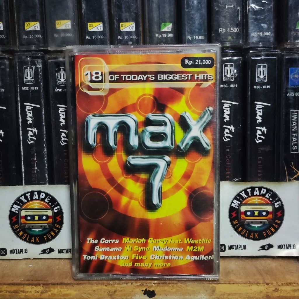 Kaset Pita - Max 7 - Kompilasi Barat - The Corrs - Mariah Carey Feat Westlife - Santana - N Sync - M