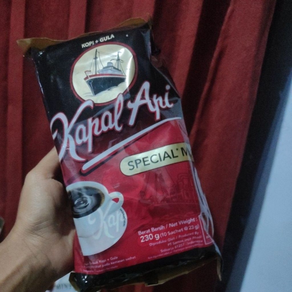 

Kopi kapal api 230gr (isi 10pcs @23gr)