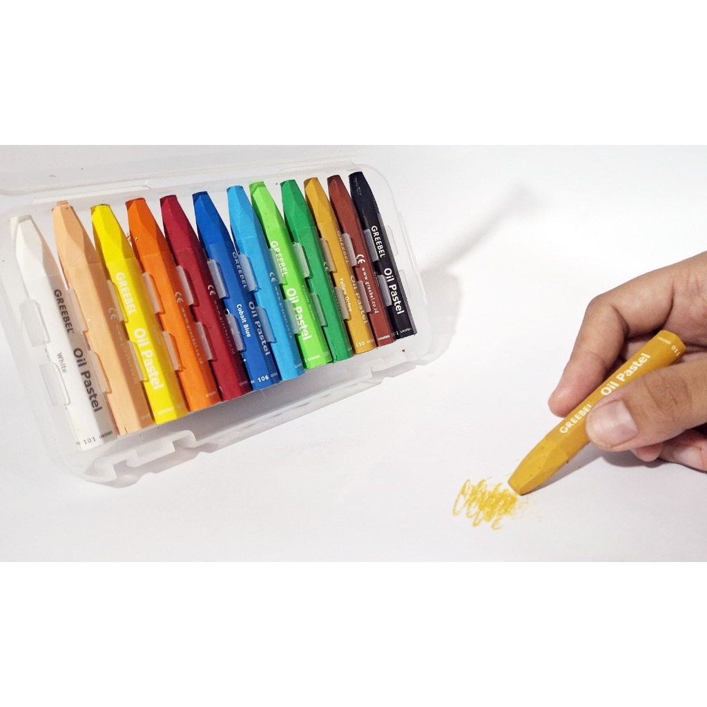 

Crayon Greebel 12 Warna Oil Pastel / Krayon Mewarnai Grebel 12 W [HARGA PER SET]