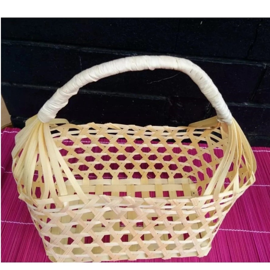 Parcel idulfitri Keranjang Anyaman Bambu Keranjang Parcel Buah, Hampers, Ukuran Besar dan Sedang