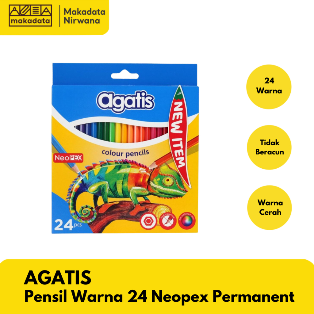 

AGATIS PENCIL/PENSIL WARNA 24 WARNA NEOPEX PERMANENT (1 PCS)
