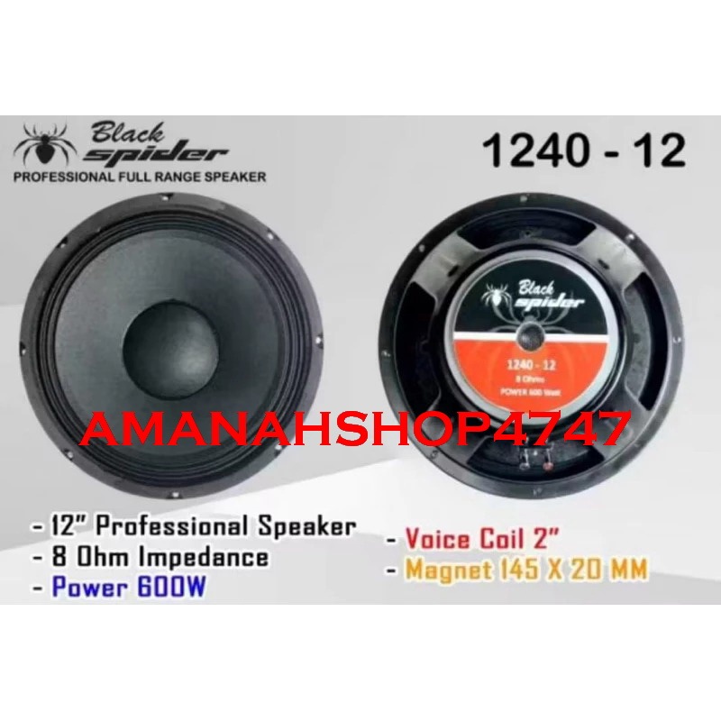 SPEAKER KOMPONEN BLACK SPIDER 1240 - 12 INCH BLACKSPIDER 1240 12INCH