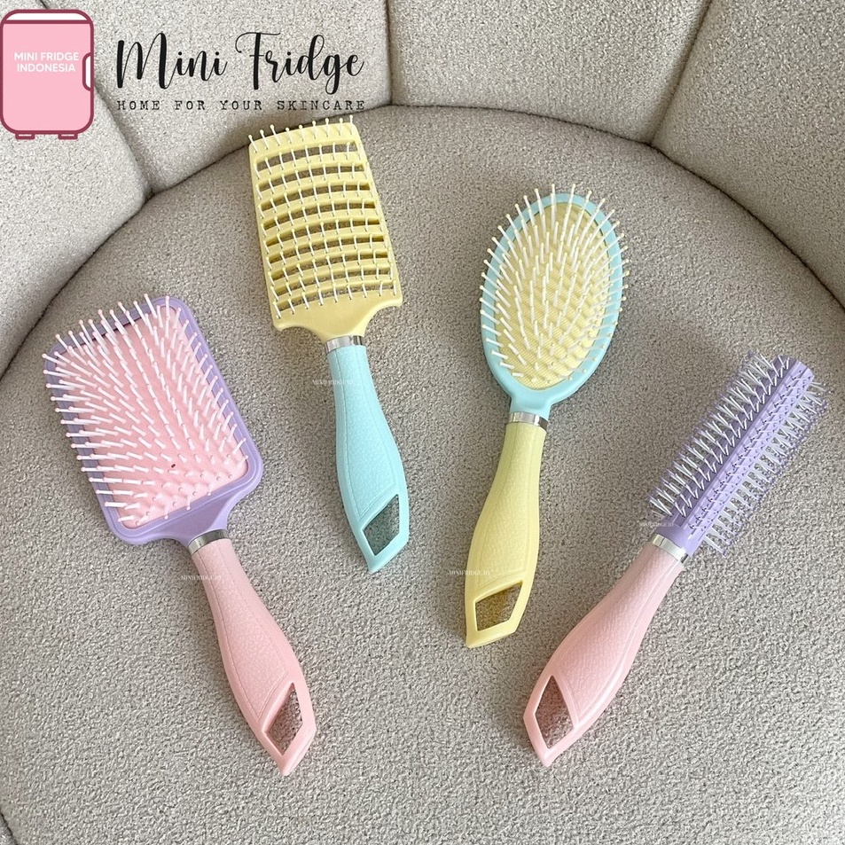 Bisa Cod  MINIFRIDGE KEIO Sisir Rambut Anti Kusut Besar Kotak Anti Nyangkut Detangling Brush AntiFri