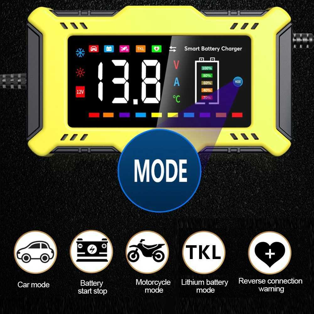 Cas Aki Otomatis Digital LCD Charger Aki Mobil Motor Lithium Charging / Casan Aki Mobil - 12V6A-100A