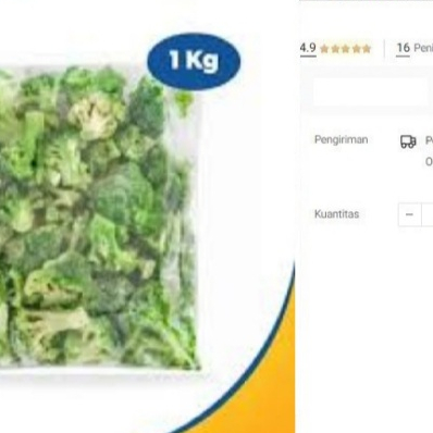 

Brokoli Frozen 1kg CHN Broccoli Sayur Beku Makassar