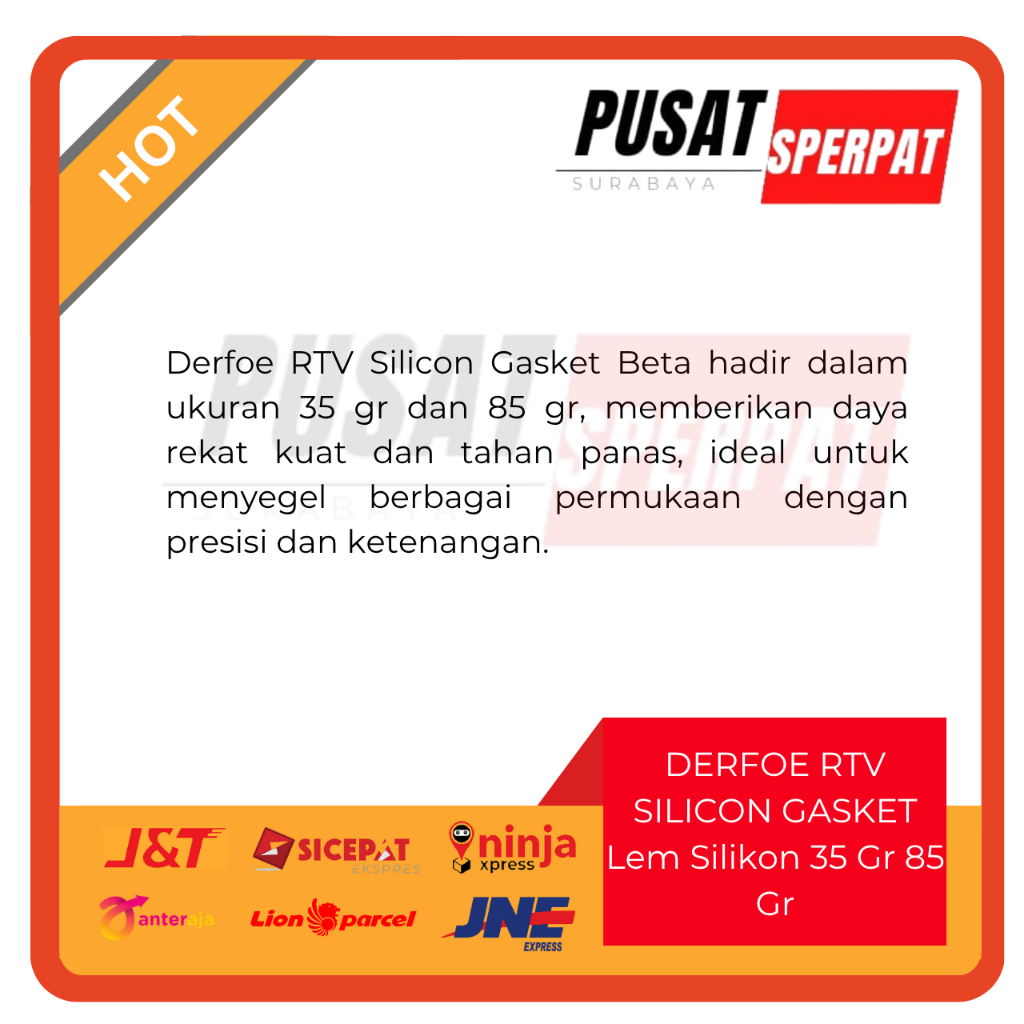 DERFOE – 35gr 85gr 1PCS/3PCS DERFOE RTV SILICONE GASKET LEM SILIKON 35GR 85GR TAHAN PANAS & KUAT REKAT PACKING GASKET