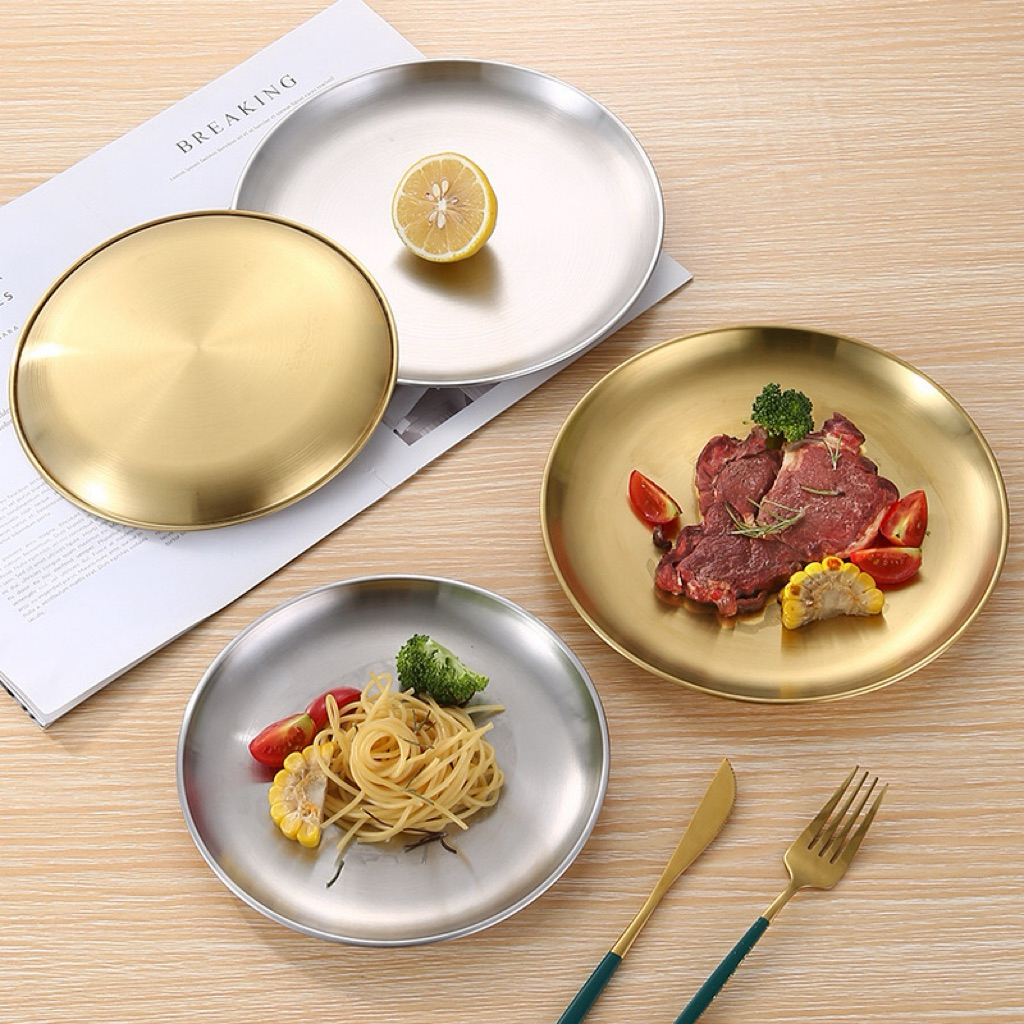 Piring Emas Korea D23cm BARU