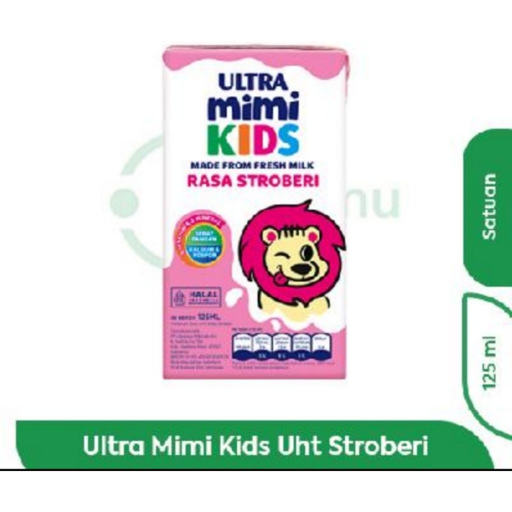 

ULTRA MIMI KIDS UHT STROBERY 125ML(1DUS)