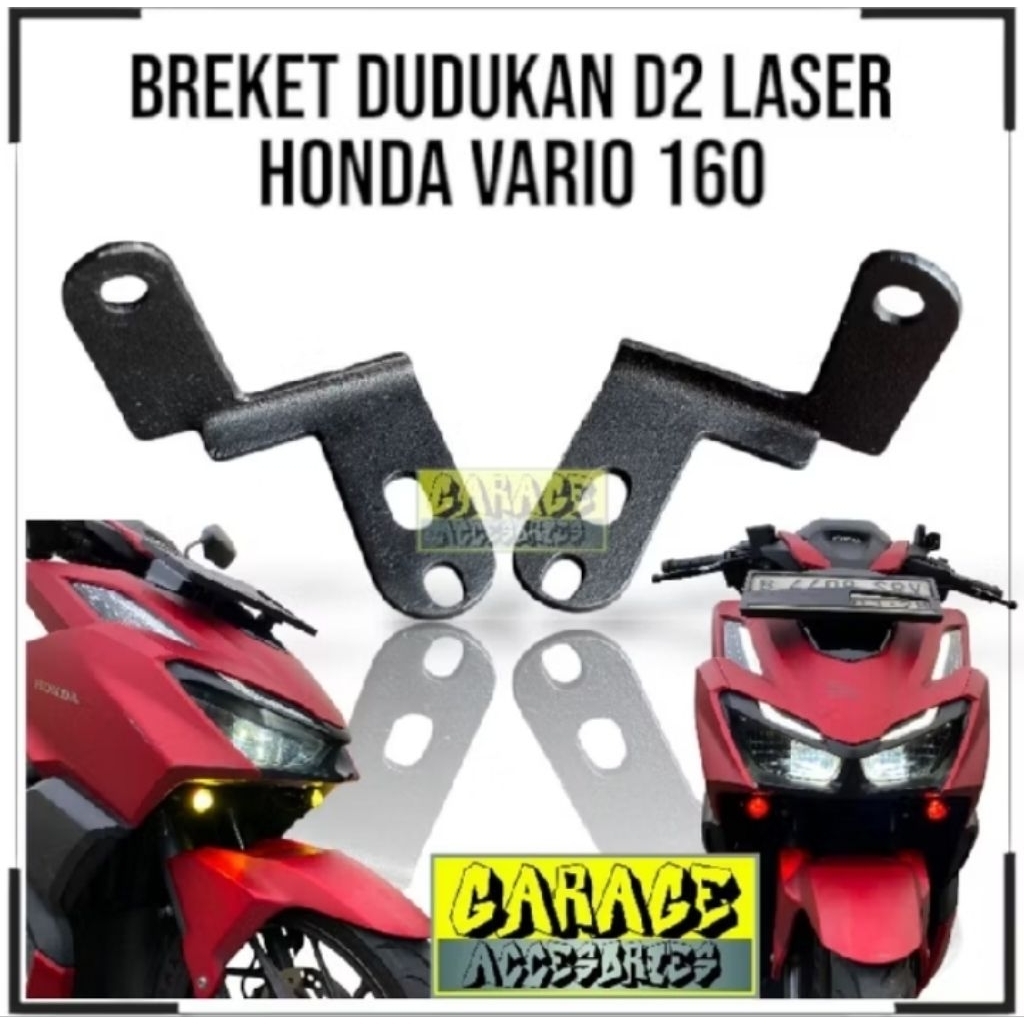 BREKET DUDUKAN LAMPU TEMBAK D2LASER VARIO 160/BREKET FOGLAMP D2LASER VARIO 160