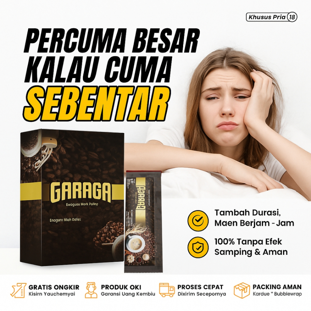 

Garaga Kopi Stamina laki-laki kuat pria tahan lama 1 Sachet Mengurangi Kelelahan Dan Stres BPOM