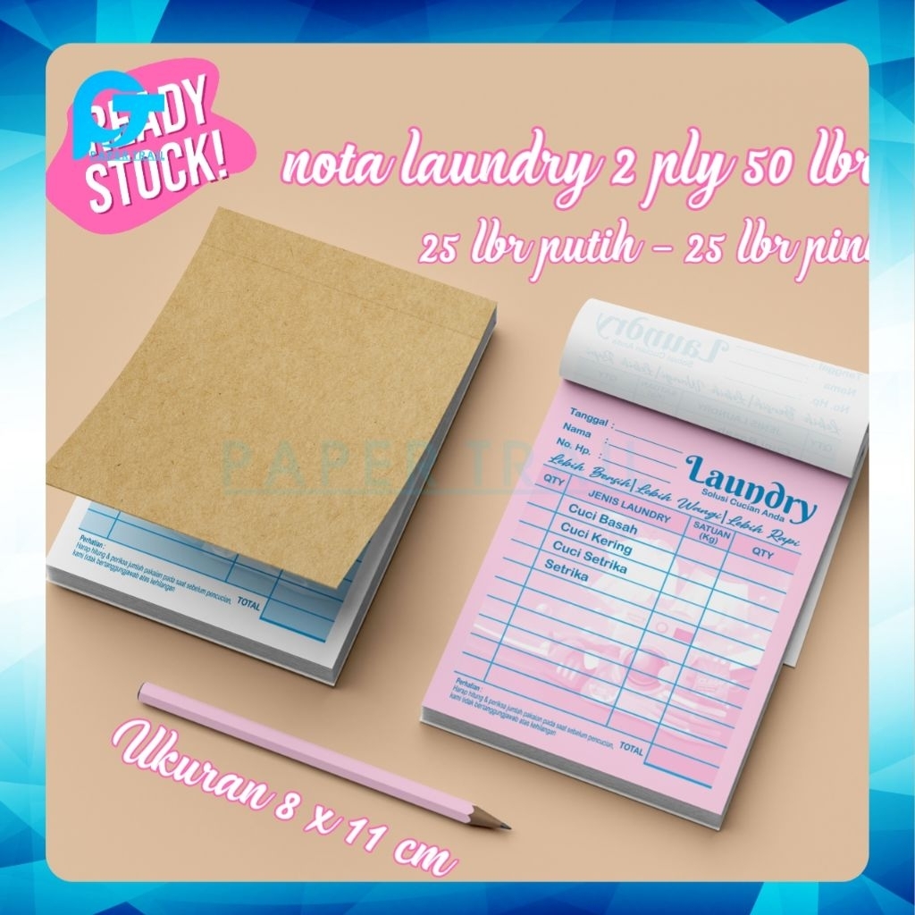 

Ready stock buku nota laundry ncr 2 ply kecil nota laundry ncr 2 ply laundry