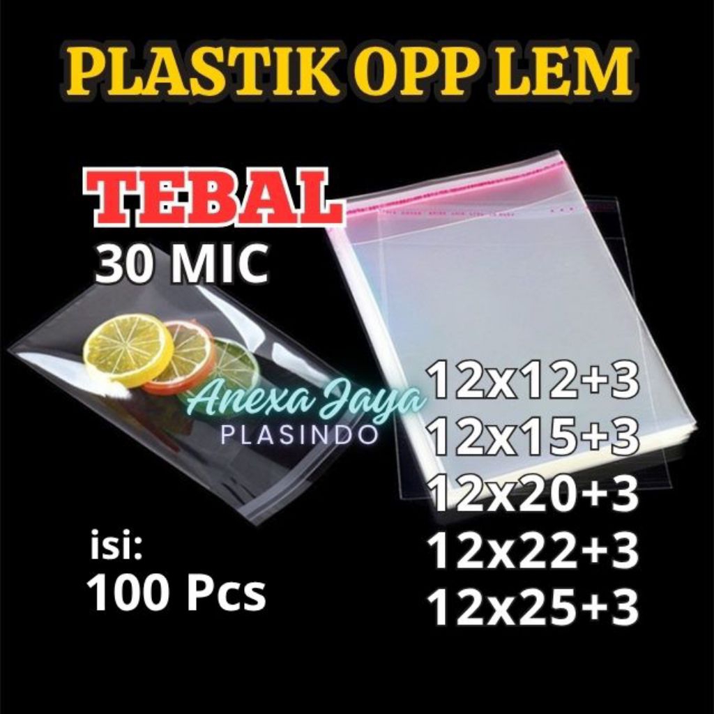 

PLASTIK OPP LEM LEBAR 12 CM TEBAL 30 MICRON