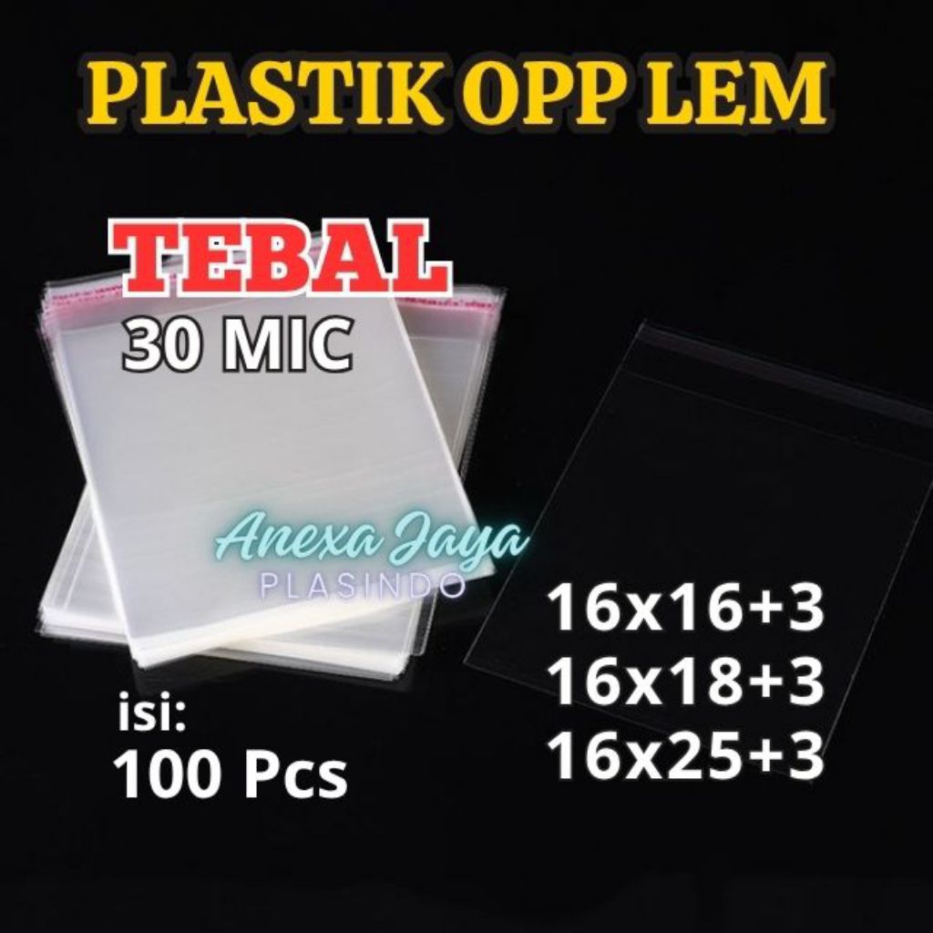 

PLASTIK OPP LEM LEBAR 16 CM TEBAL 30 MICRON