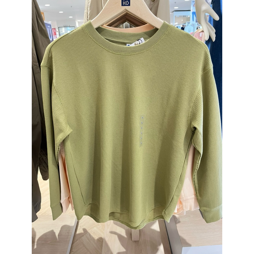 KAOS LENGAN PANJANG WANITA Waffle BY SUKO MATAHARI STOREE