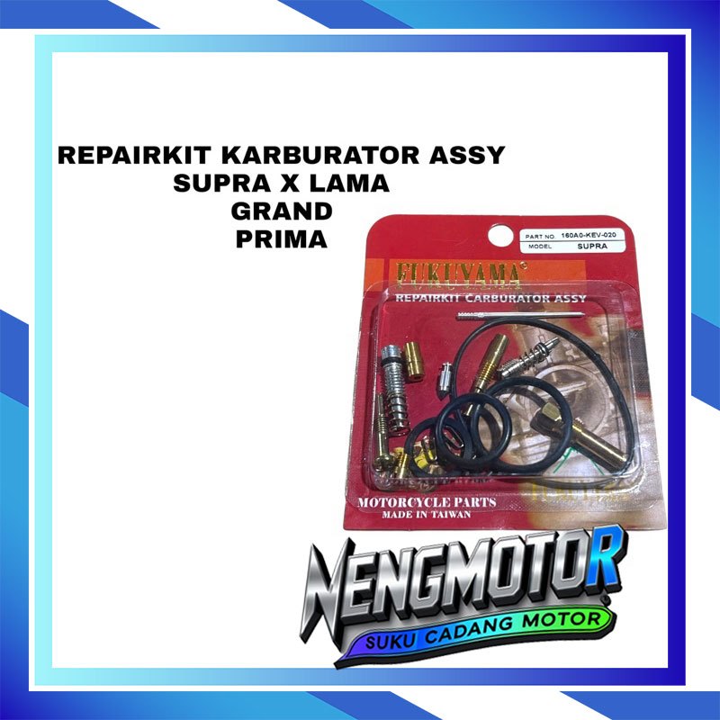 REPAIRKIT CARBURATOR ASSY REPAIR KIT KARBURATOR GRAND SUPRA LAMA + KARET- FUKUYAMA HIGH QUALITY