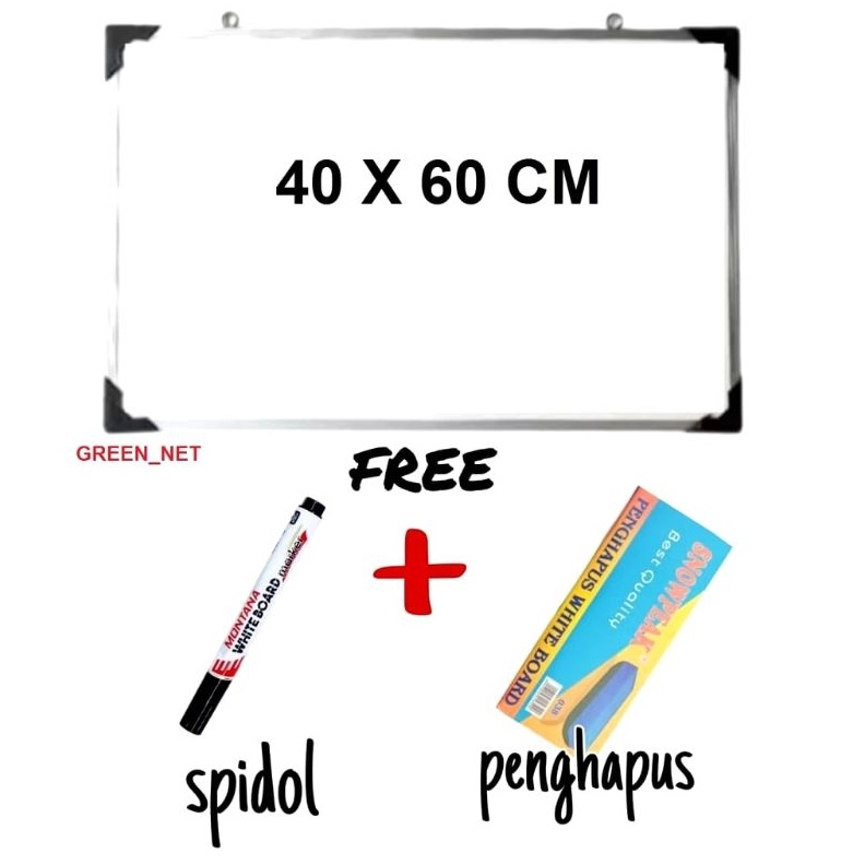 

papan tulis free spidol dan penghapus papan tulis 4x6cm KODE R1S3