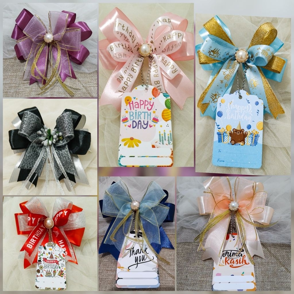 

Pita Jadian Siap pakai Pita Hampers Happy Birthday Thank you Hang tag