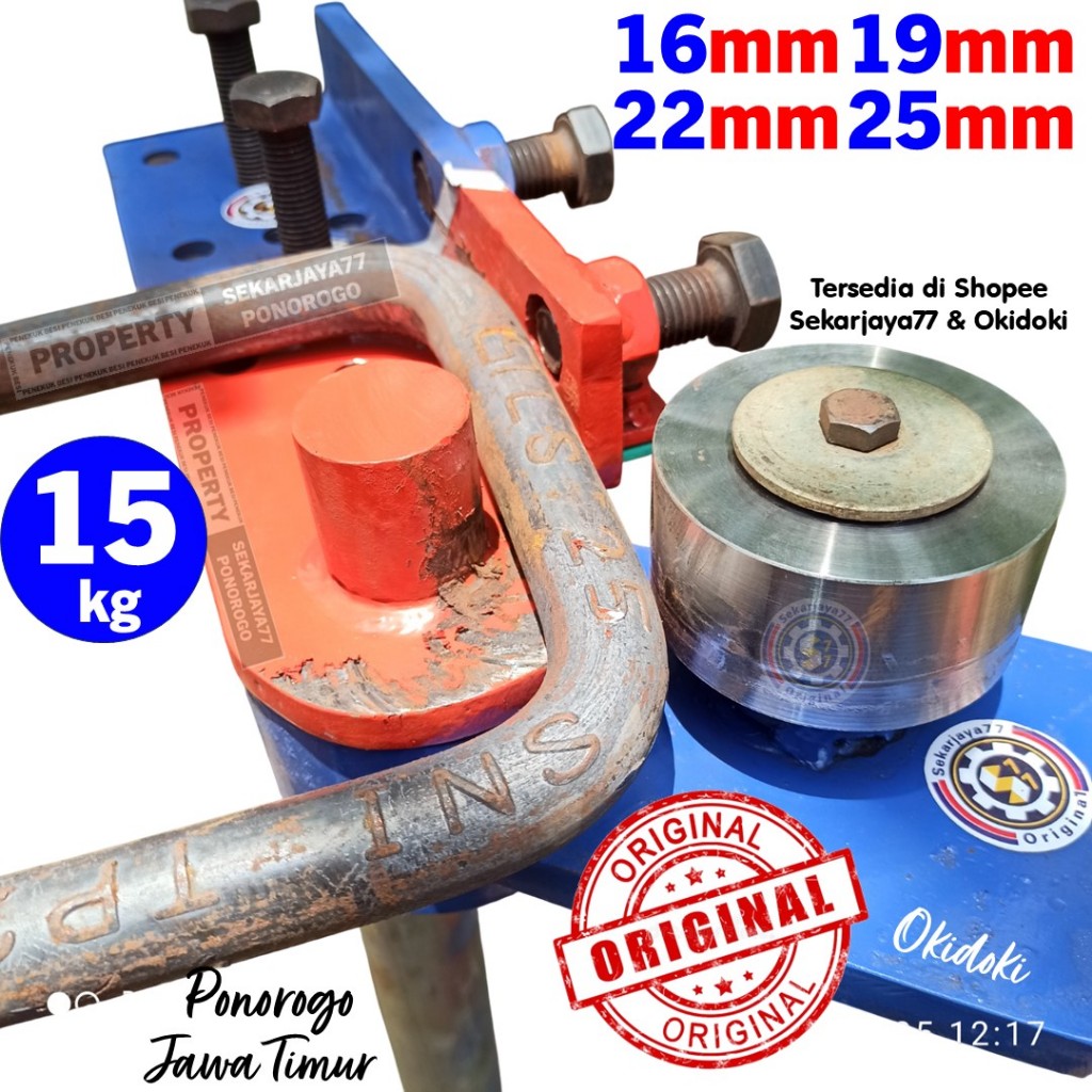Alat Penekuk Bending Pembengkok Tekuk Besi Beton 16 19 22 25mm BUKAN untuk besi 8 10 12 13 14 OK25a0