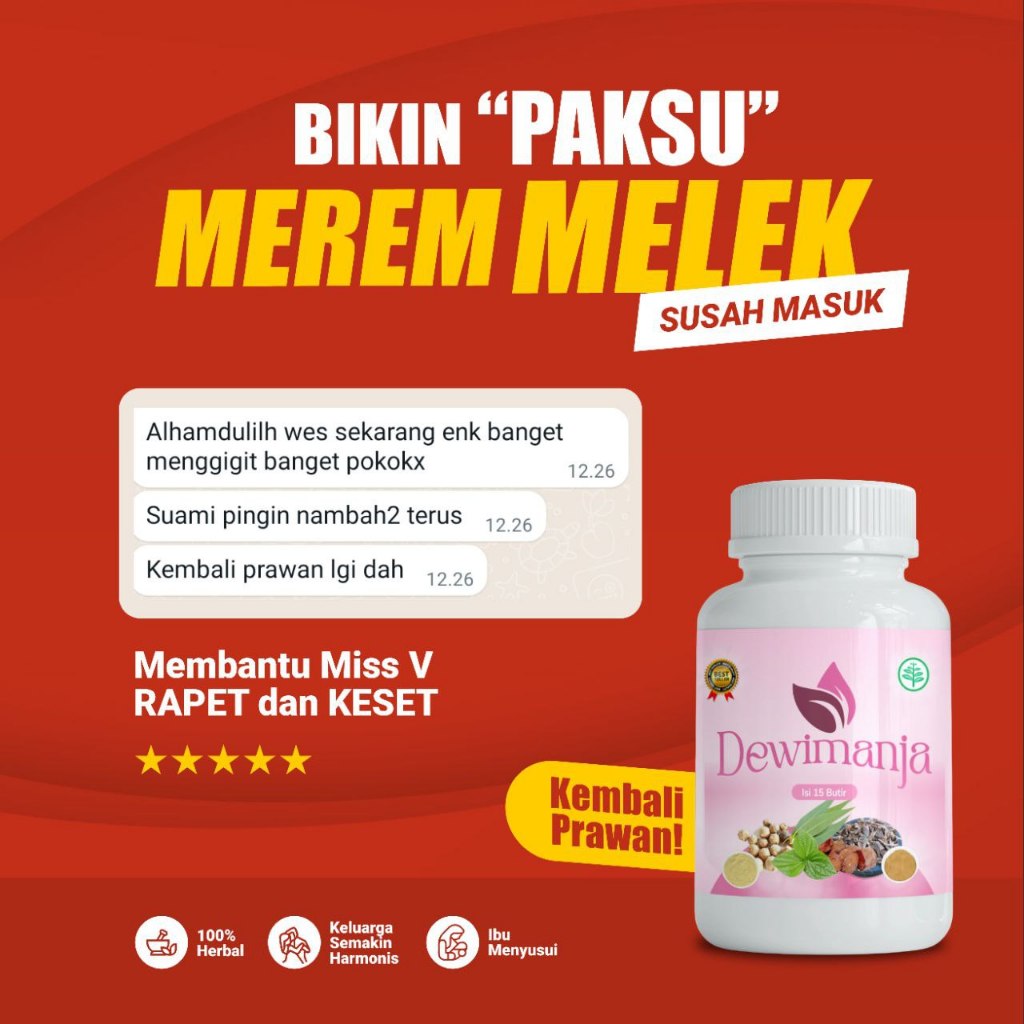 Dewi Manja Perapat miss v kembali perawan pengencang rapet obat kewanitaan