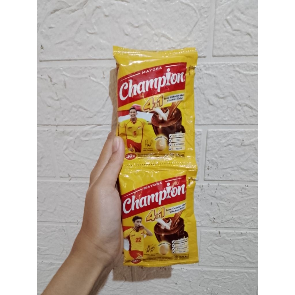 

Susu Bubuk Champion Timnas 30g (1rc=5pcs)