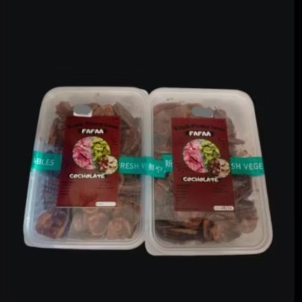 

Camilan enak manis Keripik pisang lumer varian chocolate kemasan thinwal 500ml