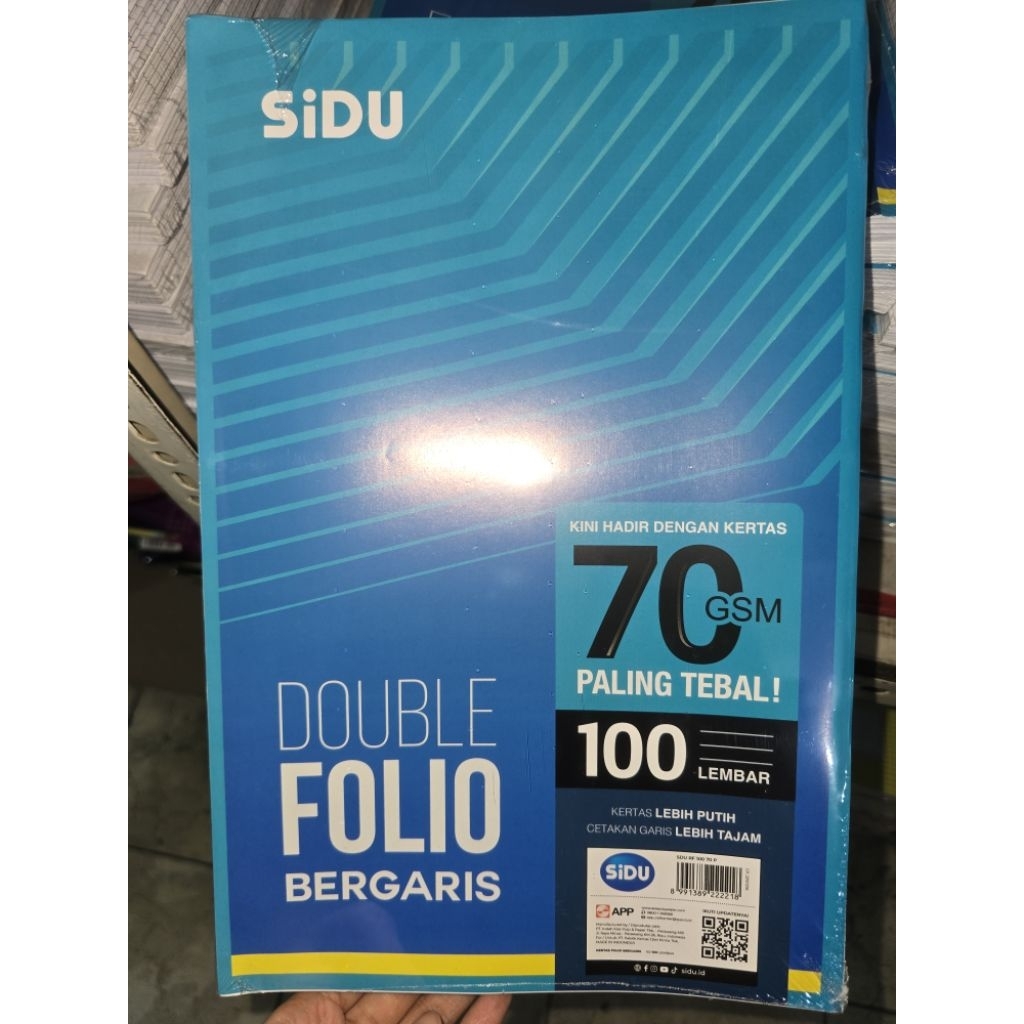 

Harga Per pack Kertas Folio Bergaris F4 Sinar Dunia Sidu 100 lbr 70 gsm DOUBLE FOLIO SIDU 100 LEMBAR